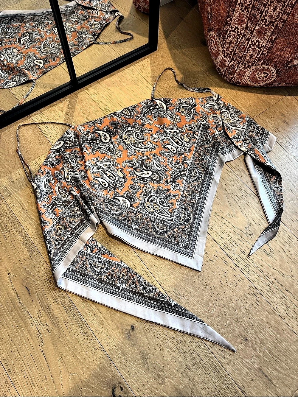 Paisley Scarf Print Handkerchief Camisole | Boho Fall Festival